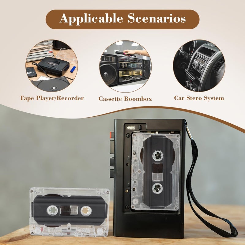 DOITOOL 2 Pcs Blank Cassette Tapes 30 Minute Clear Tape Cassette Storage for Recording, Blank Audio with Plastic Case for Speech Music Recording Music Lovers Collectors - Image 4